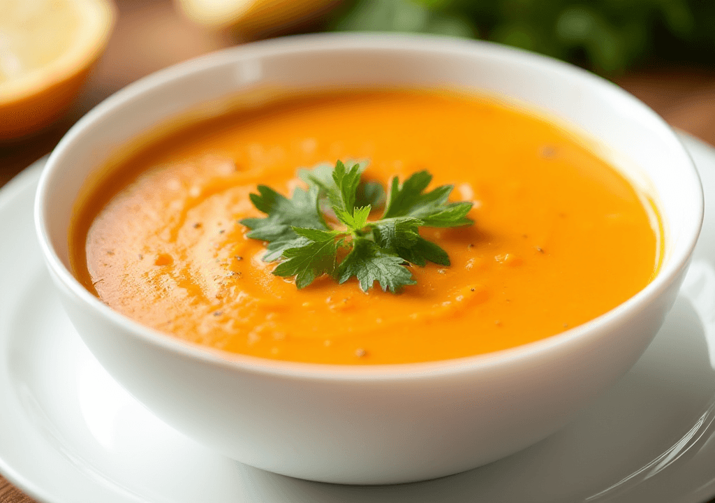 easy, low-fat carrot soup recipe