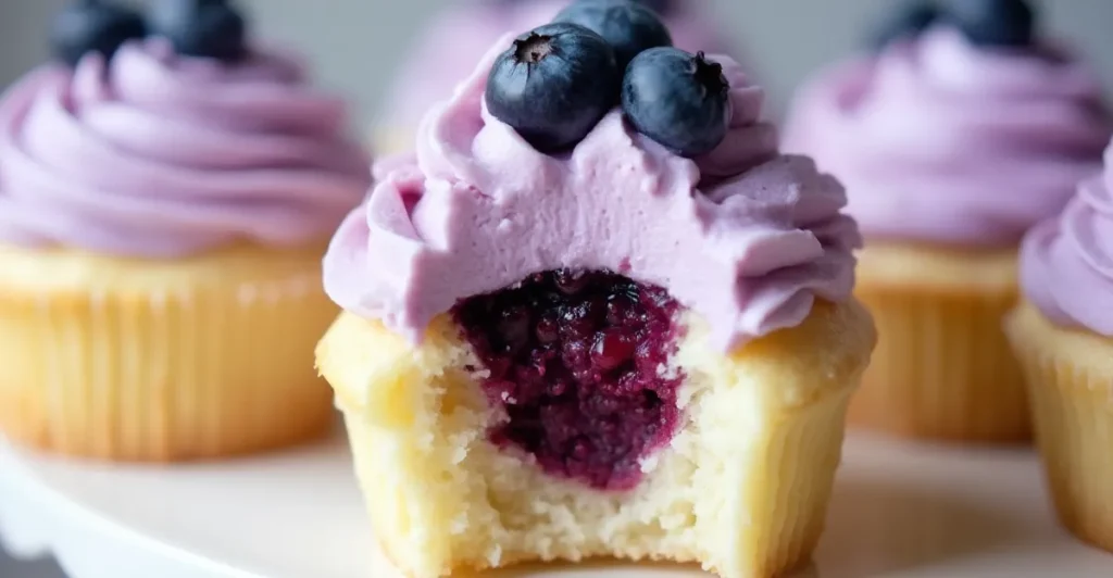 Blueberry Lime Cheesecake Cupcakes